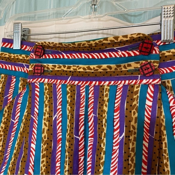 Vintage Jeanne Marc Graphic Zebra Print Striped Pants Sz Small - Picture 3 of 10